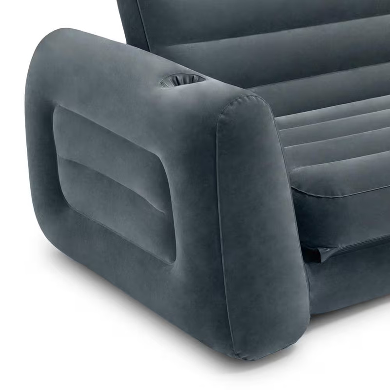 Queen Inflatable Pull-Out Sofa Bed Sleep Away Futon Couch, Gray (2-Pack) gallery