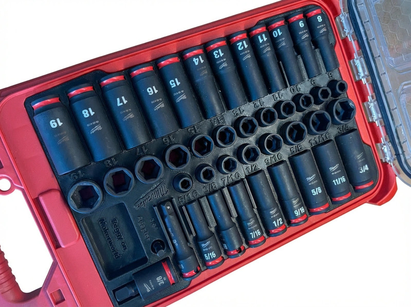 Fits Milwaukee 49-66-7009 Socket Insert PACKOUT Low Profile Bin (Insert Only) gallery
