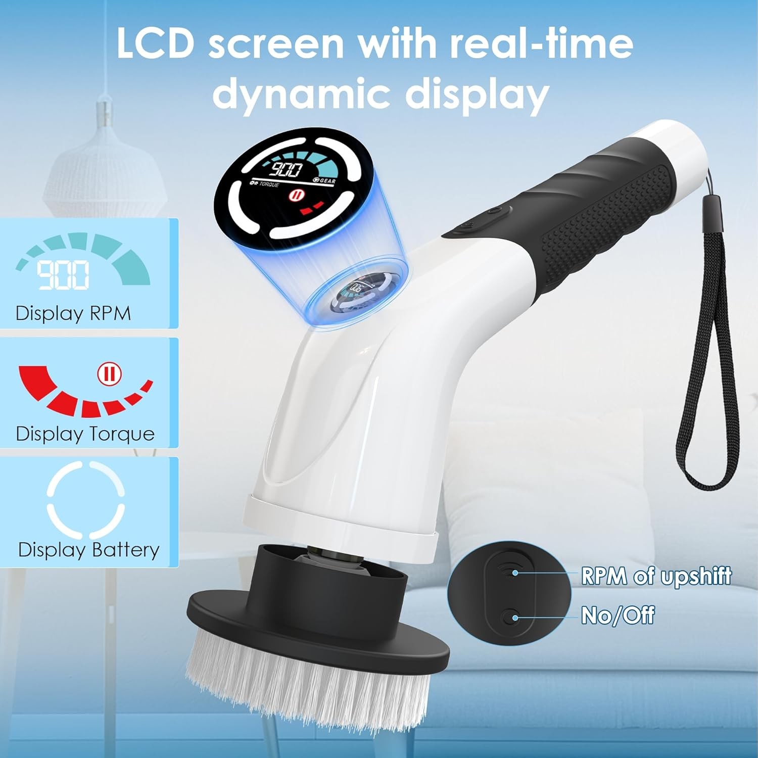 Heavy Duty Cleaner Tools Electric Spin Scrubber 180 Min Runtime gallery