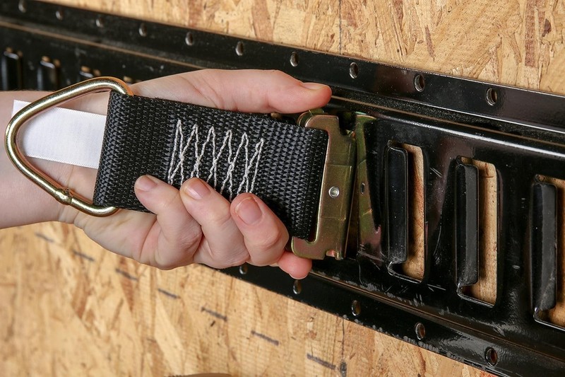 3000Lbs Break Strength E-Track Rope Tie-Offs - 4 Pack with D-Ring Attachments gallery