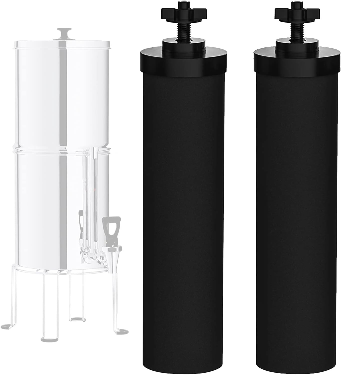 2 Packs Replacement Gravity System Filters BB9-2 Black For Berkey Water Filter gallery