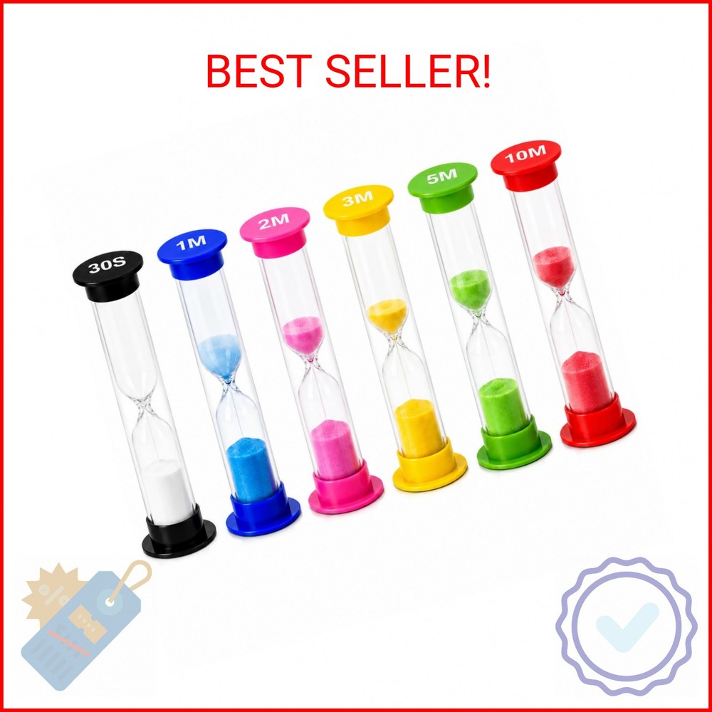 I-MART Plastic Sand Timer Sandglass Hourglass Sand Clock Timer 30 sec, 1 min, 2