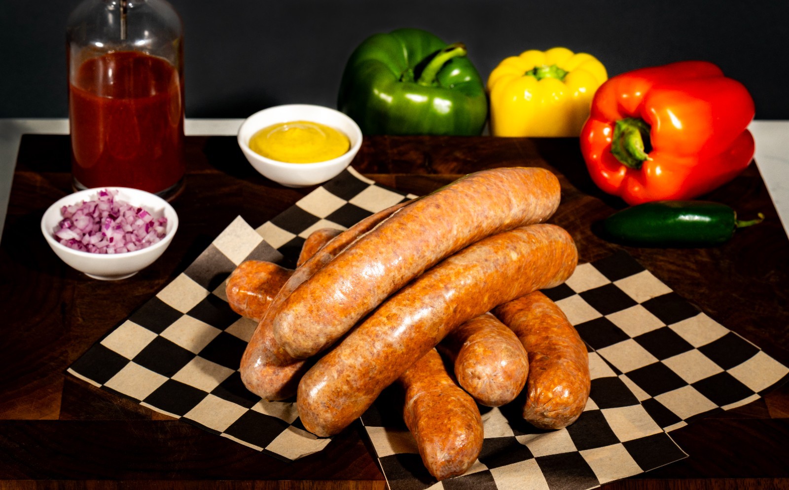 Handmade Creole Style Andouille Sausage-8 in-8 oz-6 pack-3 pounds gallery