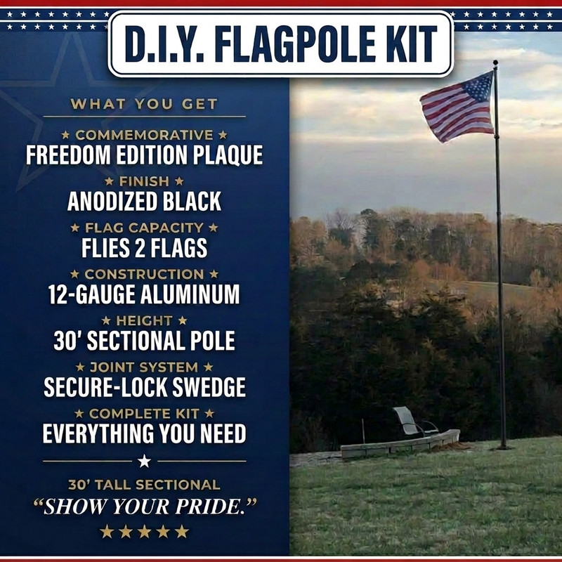 BUNDLE 30' SECTIONAL "Freedom Edition" (Pole, Light & Flash Collar) gallery
