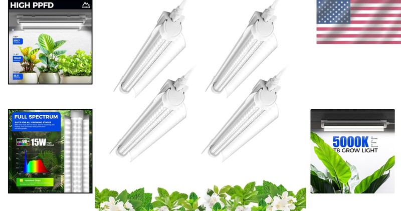 5000K V-Shape Indoor Grow Light Strips - 192 LED, Linkable Plant Lighting gallery