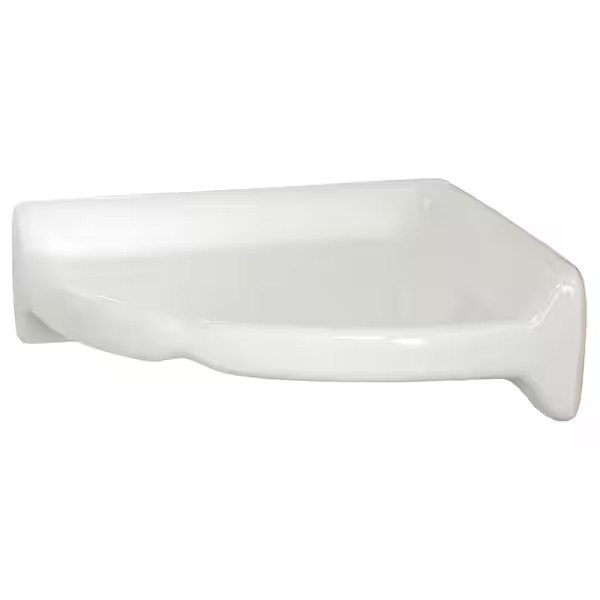 White Ceramic Wall Mount Corner Shower Shelf Tile Soap Shampoo Glazed Glossy NEW gallery