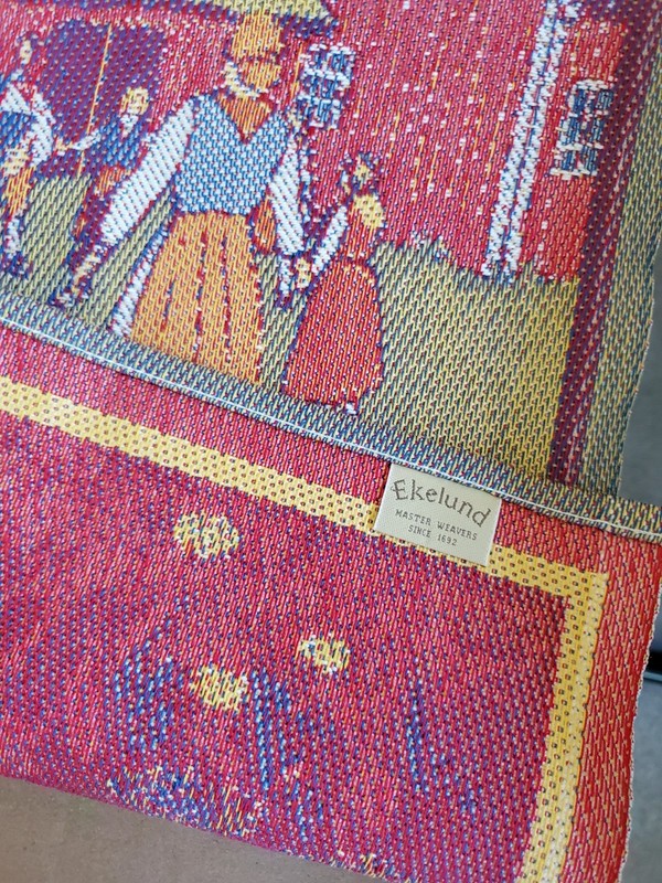 Swedish Ekelund MidSommar dancing around maypole towel / wall hanging md Sweden gallery