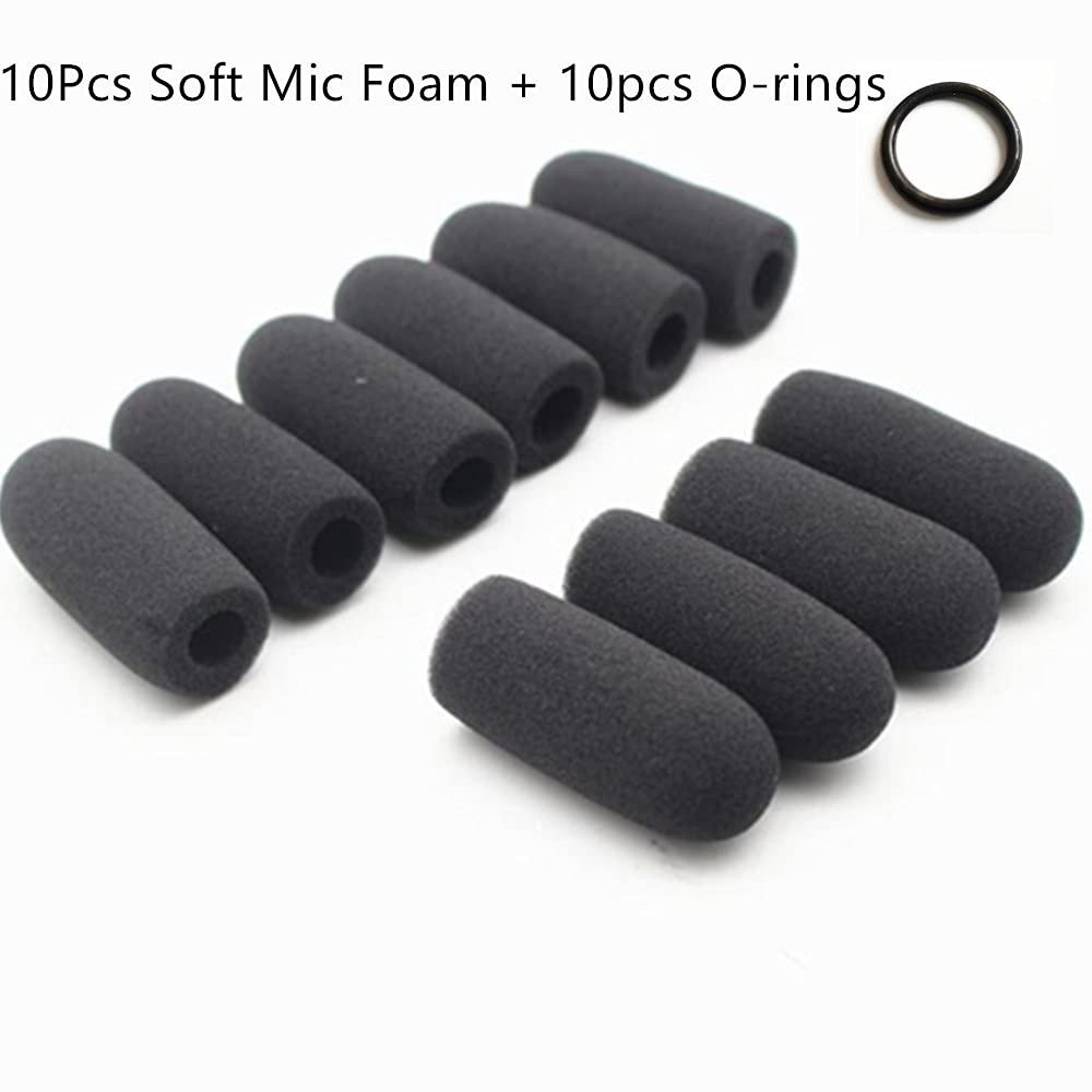 10 Pack Soft Mic Foam Covers Windscreens for David Clark M-4/M-7 Lightspeed Avia gallery
