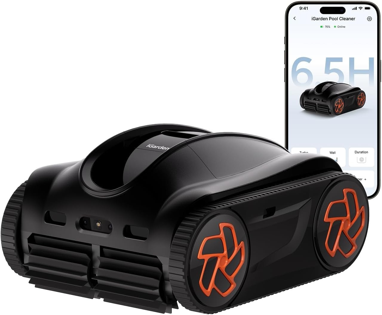 iGARDEN K-AI Cordless Robotic Pool Cleaner AI Vision Pool Vacuum 6.5H Runtime gallery