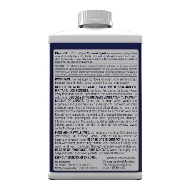 Klean Strip 32 -fl oz Fast to dissolve Odorless mineral spirits gallery