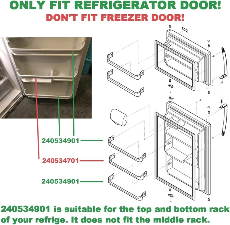 240534901 RefrigeratorDoor Shelf Replacement ForKenmore 25374818408 25371879401 gallery