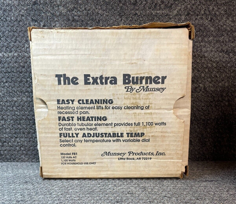 The Extra Burner by Munsey Model FB1 - 120 Volts AC - 1100 Watts gallery