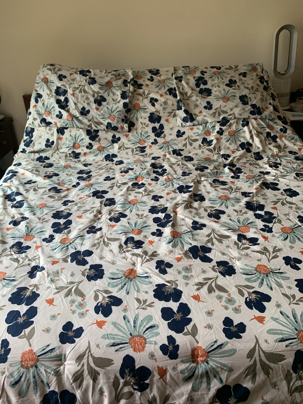 3 Pc Opalhouse Blue Floral Velvet Comforter Full/ Queen 2 Shams Reversible gallery