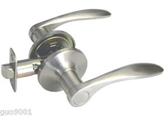 Satin Nickel Door Knobs passage lever handle Locks closet hallway Brushed Nickel