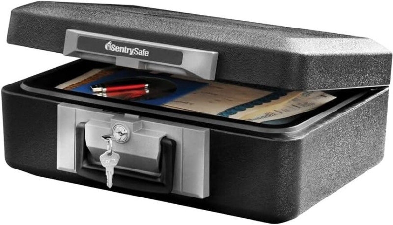 Classified Fireproof Safe Box with Key Lock - Secure Storage 6.3x15.3 Inches gallery