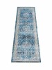 Machine Woven Cross Weave Polyester 2'6'x9'10' Runner Area Rug Oriental Blue BBH gallery