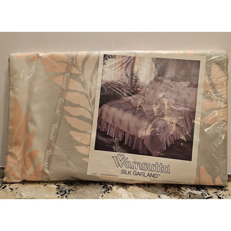 Wamsutta FULL FLAT SHEET Supercale Easy-Care OMBRÉ 200 Thread TROPICAL PRINT VTG gallery