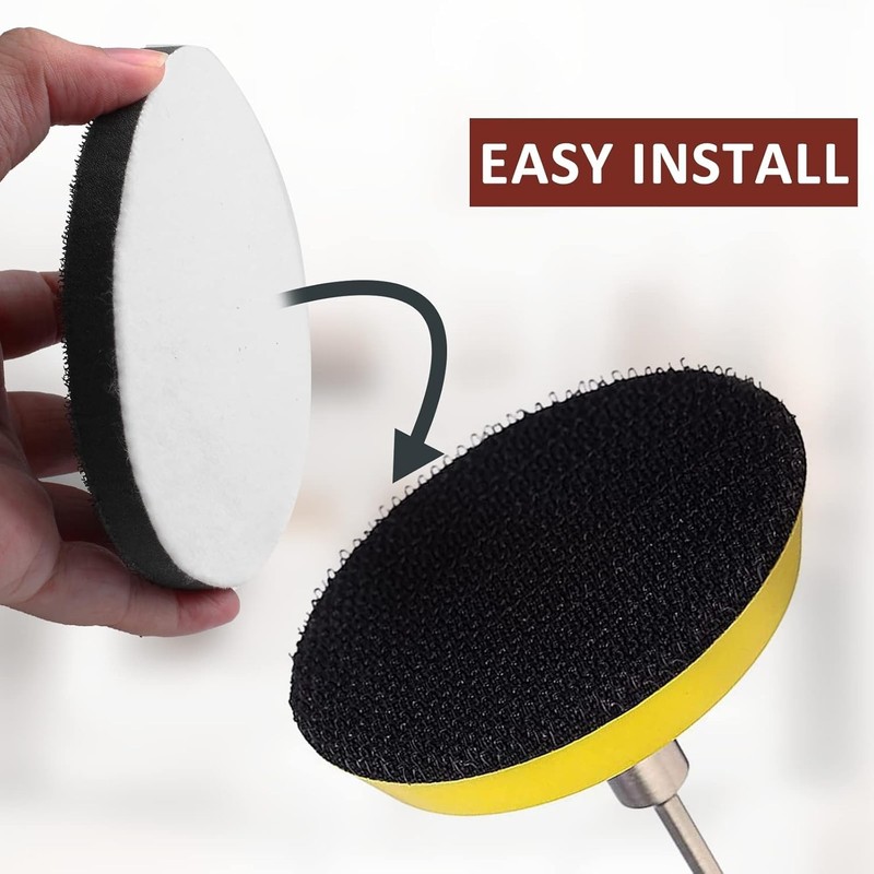 3 Inch (75mm) Hook and Loop Soft Foam Buffering Pad for 3" Sanding Pad, 5 Pack gallery