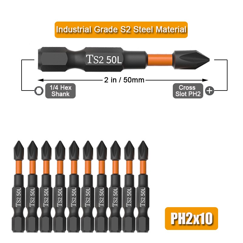 20Pcs PH2 Impact Driver Bit Set Magnetic Phillips Screwdriver Drill Bits Tool gallery
