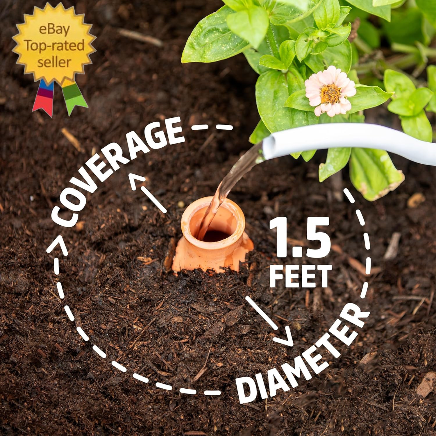 Self-Watering Terracotta Olla Pot (Pack of 3), 700Ml Provides 1 Week of Precisio gallery