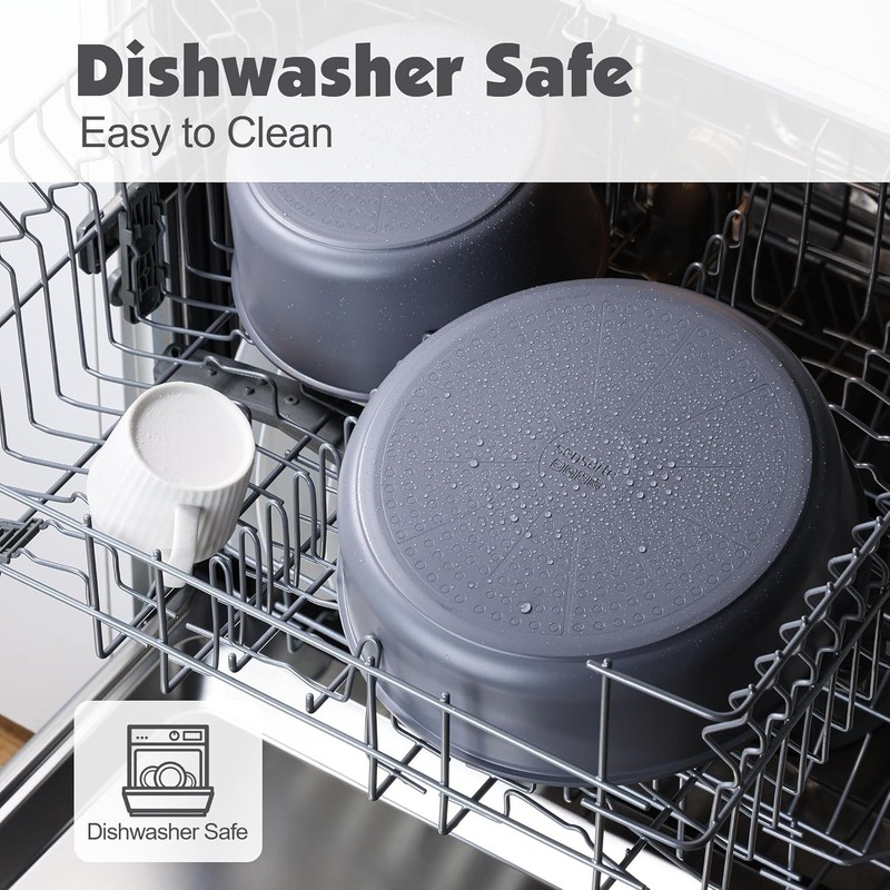Dishwasher Safe 17-Piece Induction-Compatible Cookware Set with Ceramic Coating gallery
