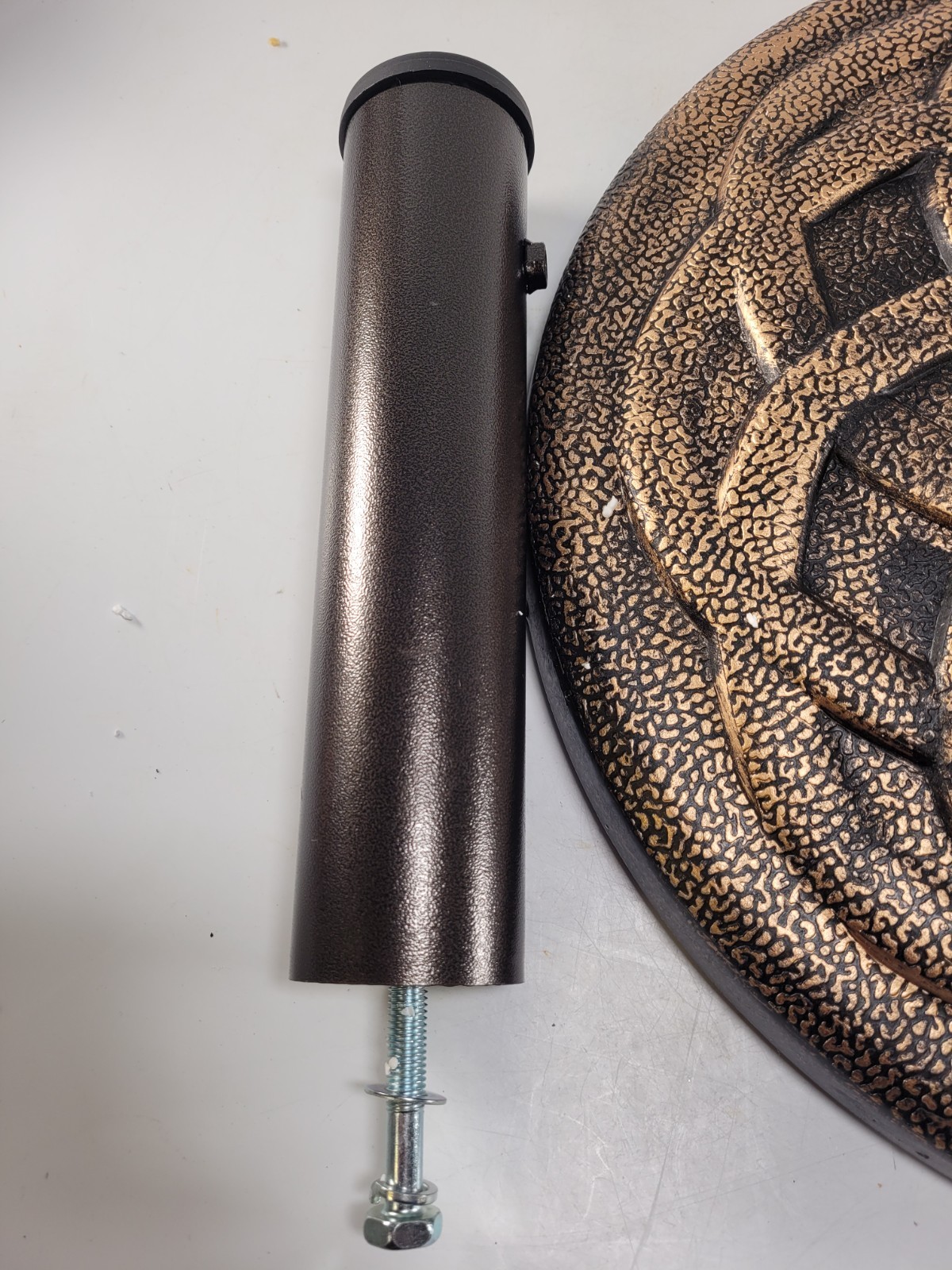 Backyard Expressions 911554 21 lb Umbrella Base, Bronze - 17" Diameter gallery