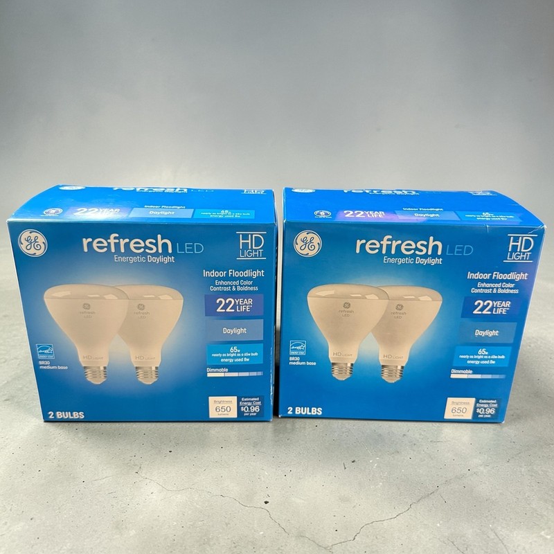 GE LED Refresh HD Light BR30 Floodlight Medium Base Bulbs - 4 Bulbs gallery