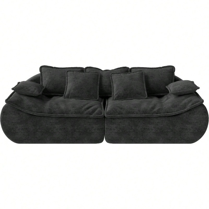Sofa Couches 3-Seater Modular Sectional Sofa 89''Comfy Loveseat with Throw gallery