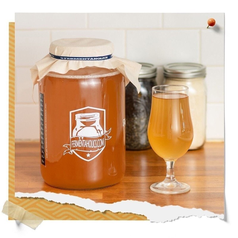 The Complete Kombucha Brewing Starter Kit, Fermentaholics USDA Certified... gallery