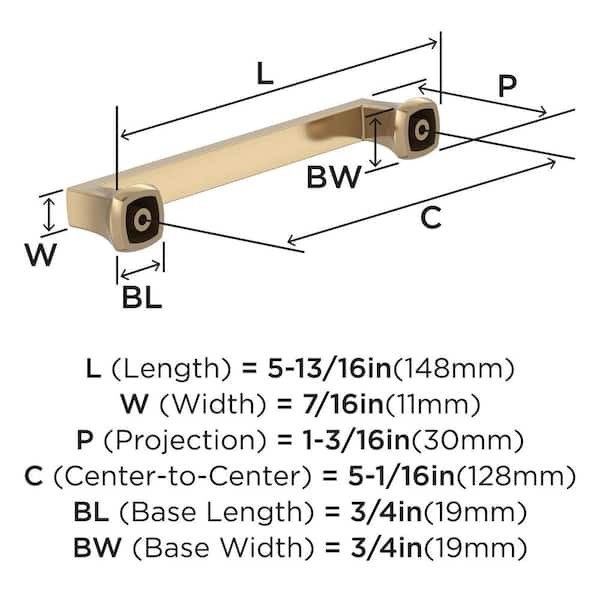 Amerock Hybridize 5-1/16 in. (128mm) Modern Champagne Bronze Bar Cabinet Pull gallery