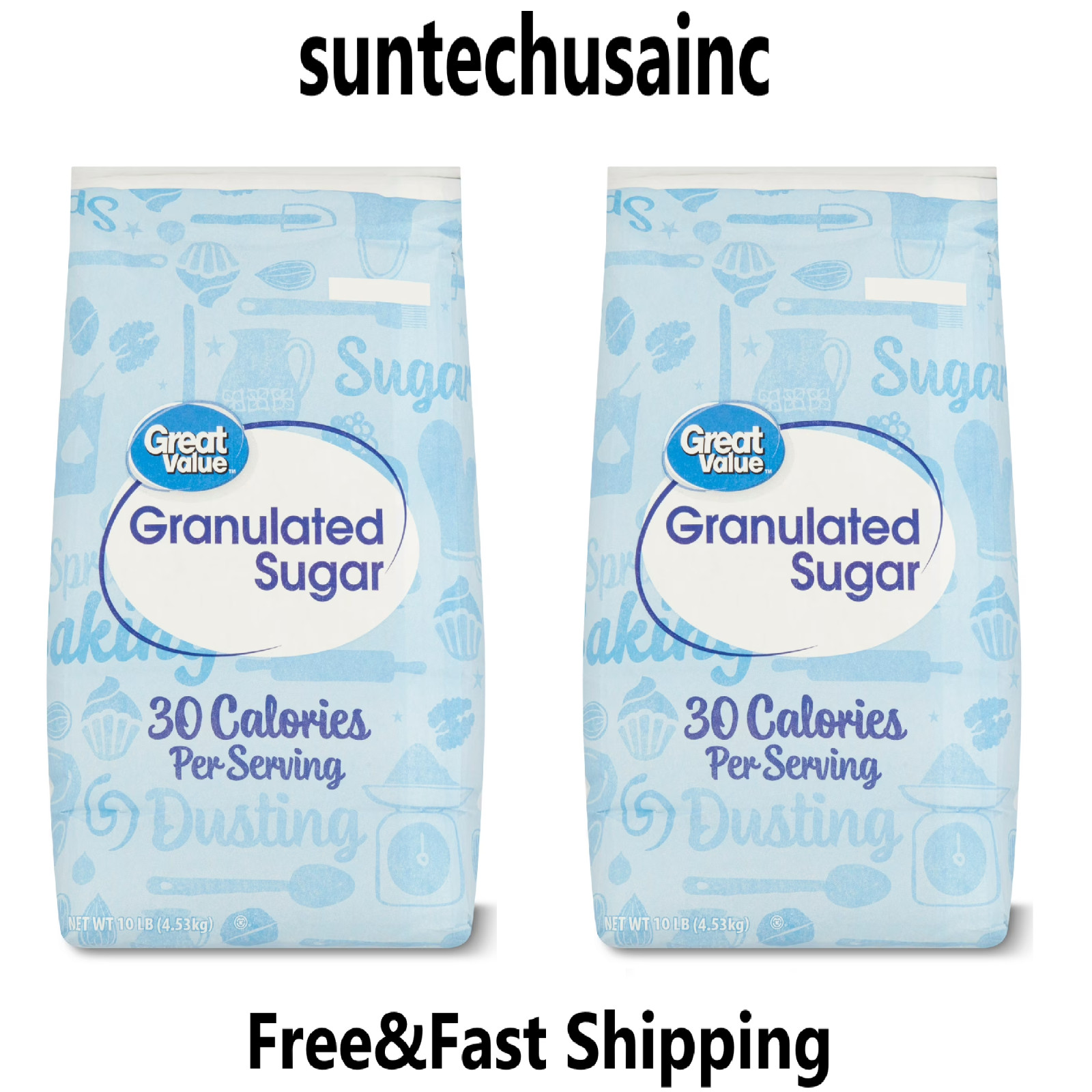 Great Value Pure Granulated Sugar, 10lb,New (2 Pack) gallery