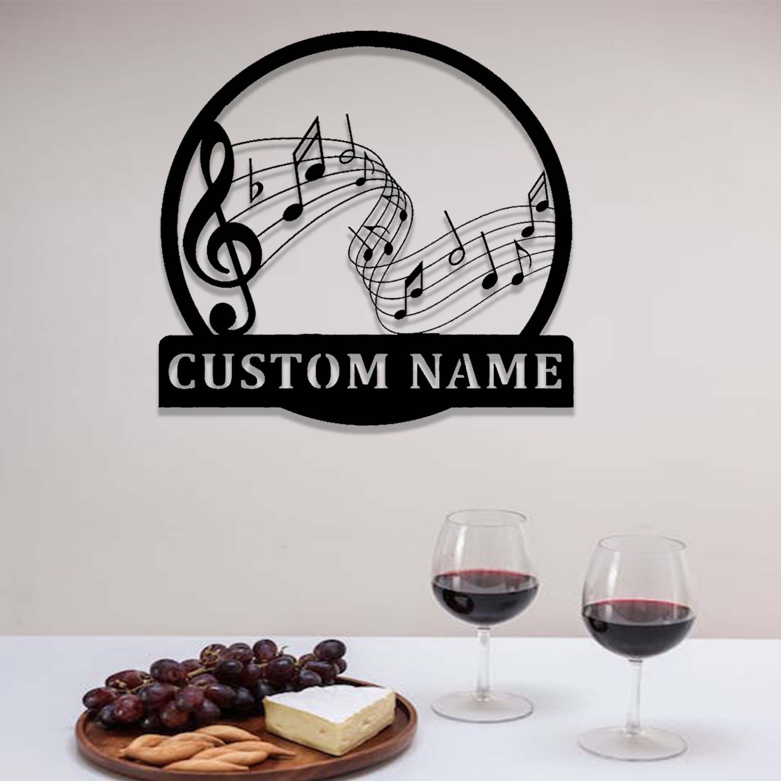 Custom Music Notes Metal Sign, Personalized Name, Music Wall Art Decor Gift gallery