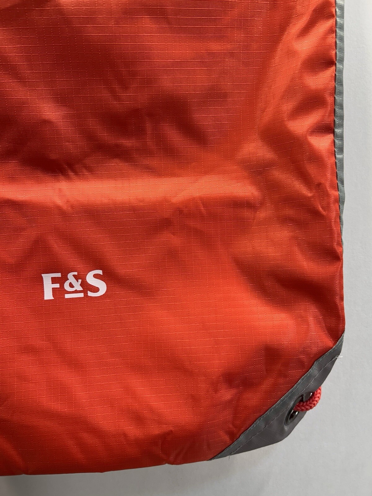 F&S, Field & Stream Water Resistant Drawstring Pack, Red/Grey 4