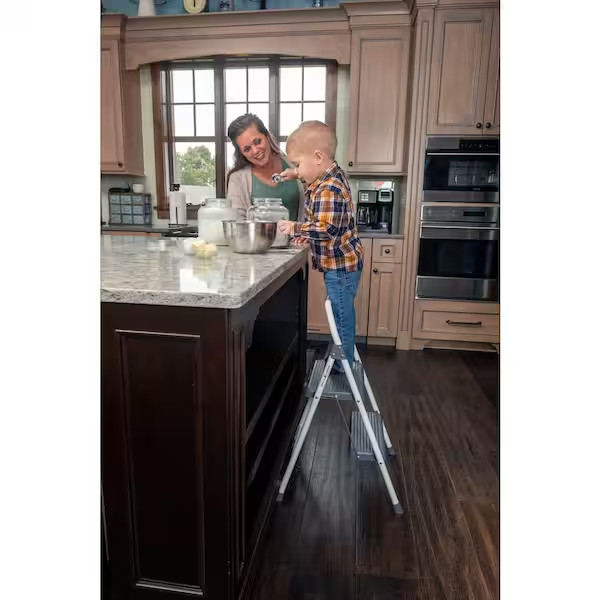 2-Step Compact Steel Step Stool, 225 Lbs. Load Capacity Type II Duty Rating gallery