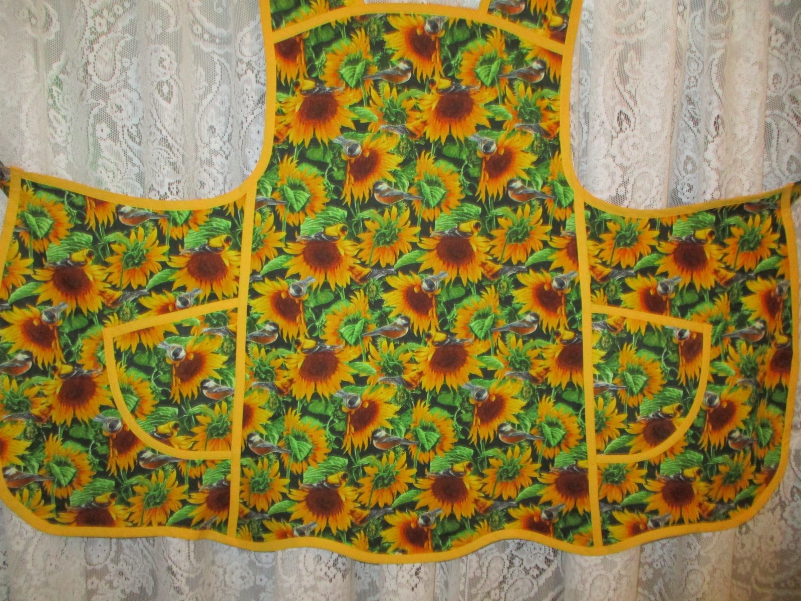 HANDMADE BIB APRON SUNFLOWERS gallery
