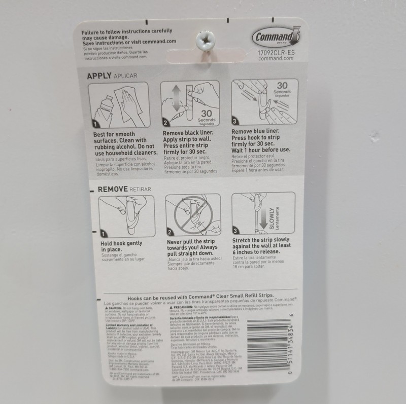 Command Clear Small Wall Hooks 2 Pack w/ 4 Adhesives Holds 1 lb Damage‑Free New gallery