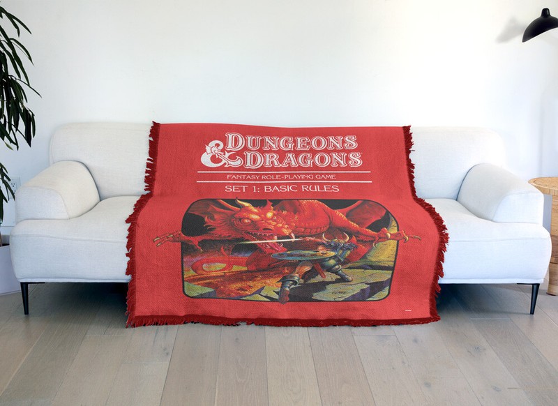 Dungeons & Dragons Blanket, 50"x60" Basic Rules Cover Woven Cotton Blend Throw gallery