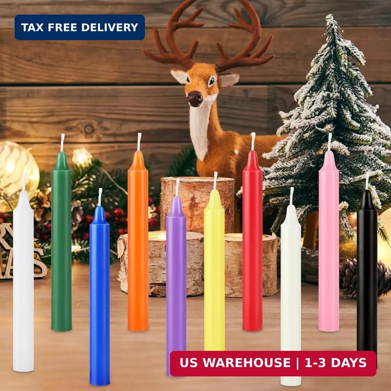 Spell Candles 40 Pack Bulk - 4 Inch Colored Mini Taper Candles for Rituals, Witc gallery