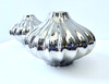 CB2 Rumba Fluted Vase Silver Chrome 6” Modern Sculptural Bud Vases gallery