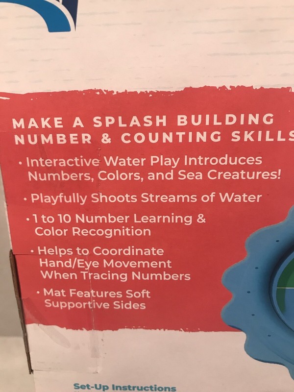 Splash Mat Inflatable Count With Me Learn #'s Ct Creatures Color Recognize Agua gallery