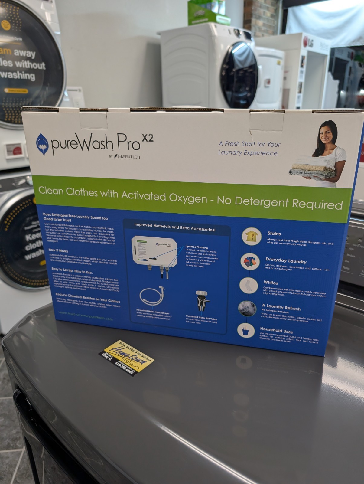 GreenTech PureWash Pro X2 Sanitizing Detergent-Less Laundry System gallery
