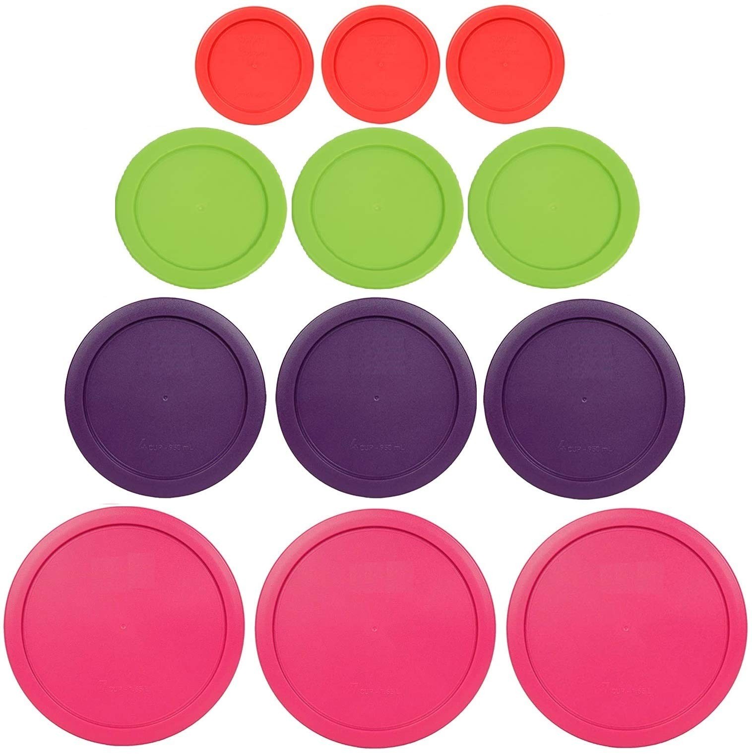 1, 2, 4 & 7 Cup Red, Spring Green, Purple, Pink Replacement Lids/Covers for P... gallery