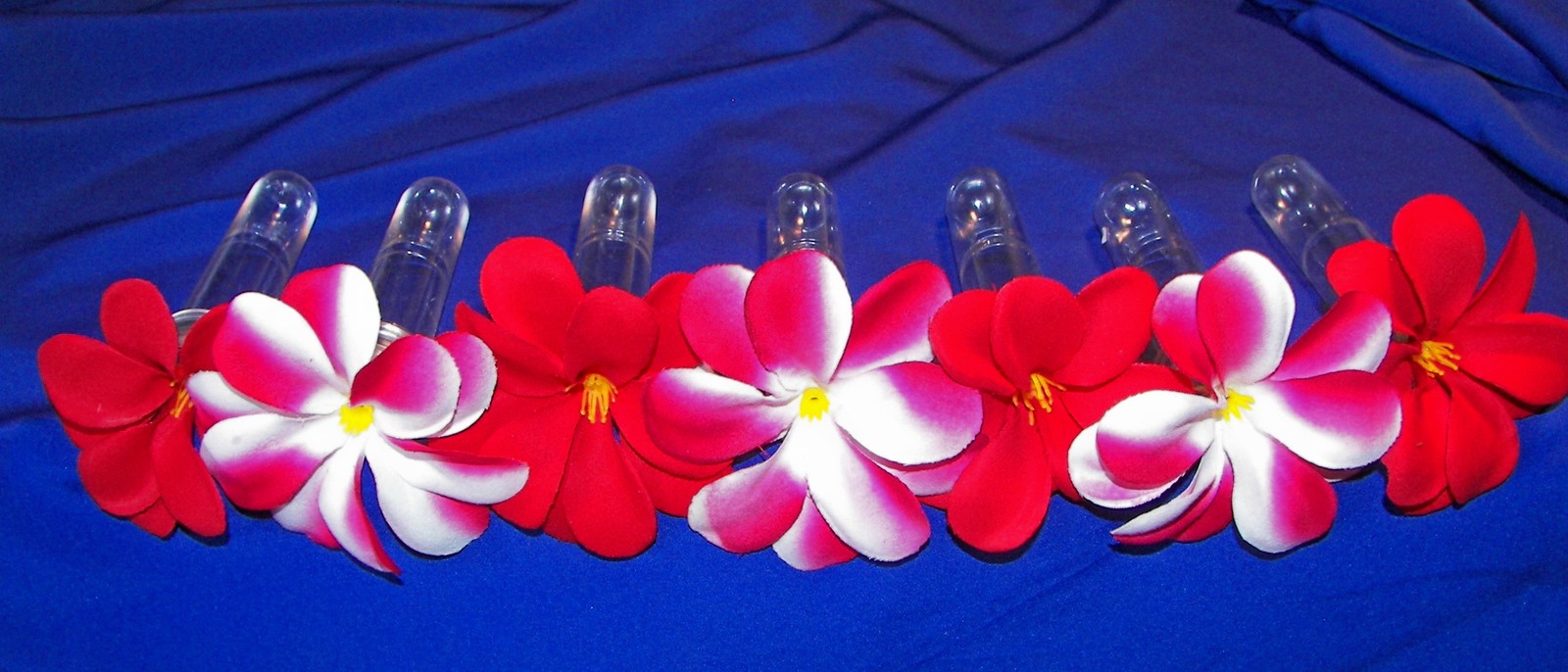 7 Hummingbird Feeder Replacement Tubes 3 Inch Silk Plumeria Flowers gallery
