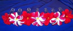 7 Hummingbird Feeder Replacement Tubes 3 Inch Silk Plumeria Flowers