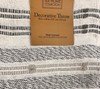 Nice Throw Blanket Cream W/ Gray & Blk 50 x 60 Fringe Home Collection gallery