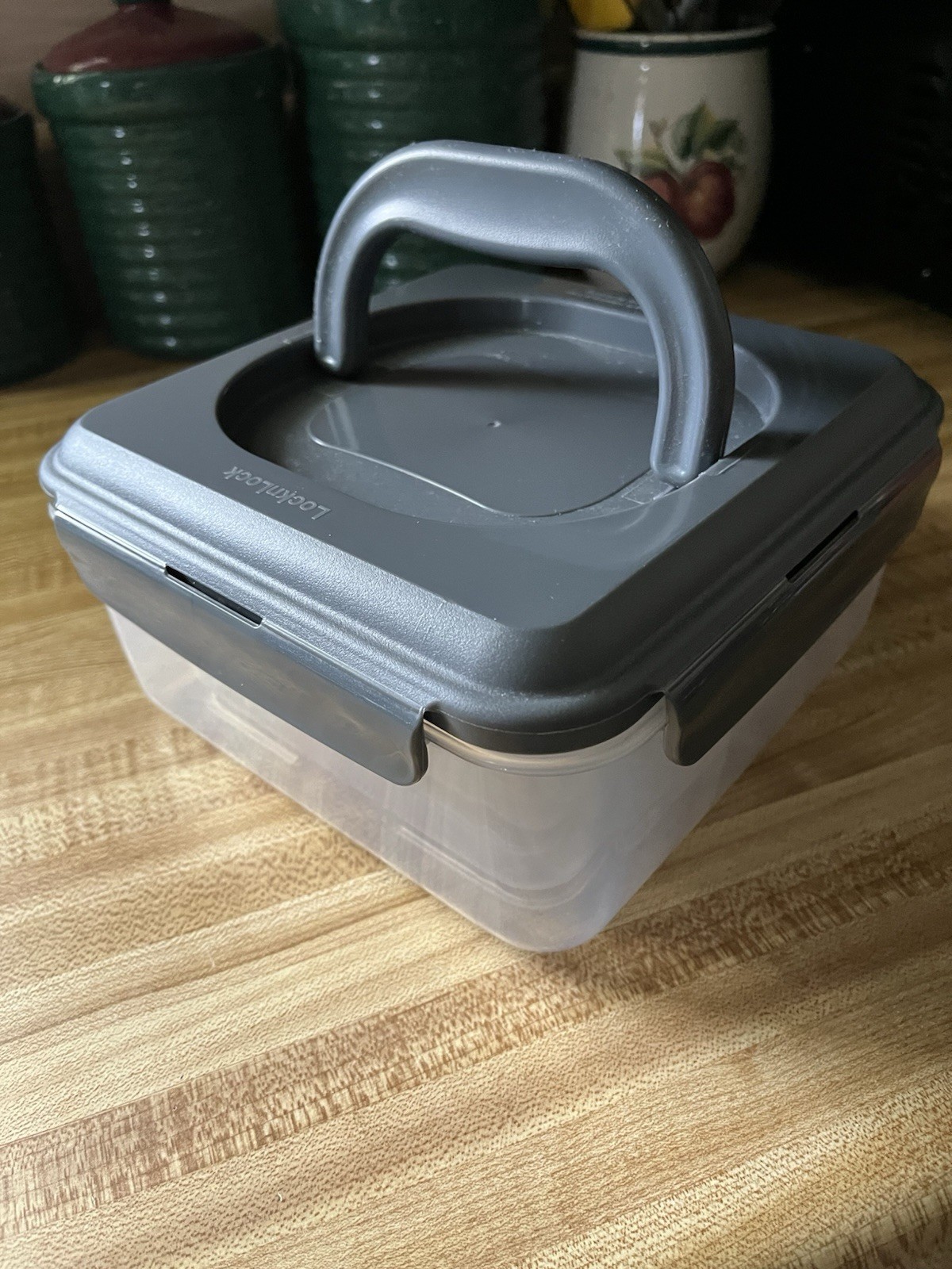 Lock N Lock Set of 4 Nestable Containers, Steel Gray, NEW gallery
