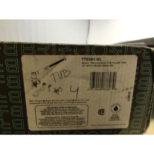 Brizo Rook Deck Mounted Tub Filler Trim Kit with Lever Handles T70360-GL gallery