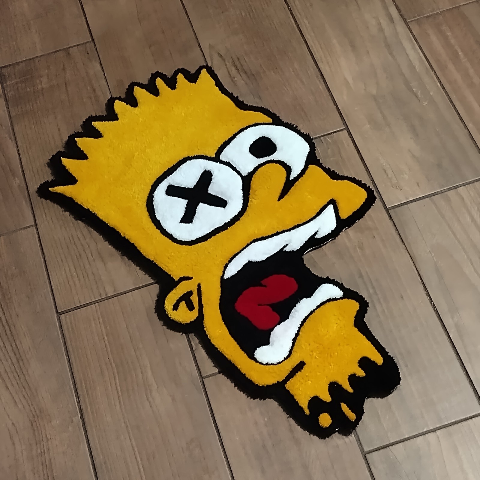 Handmade Rug Custom Tufted Simpsons Bart Yellow Cartoon Anime Simpson gallery