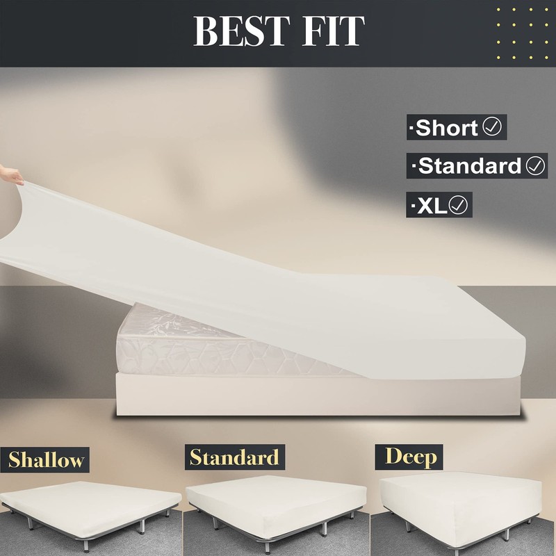 Soft Stretch Full Size Fitted Sheet Only - Jersey Knit Cozy T-Shirt Like, 4-... gallery