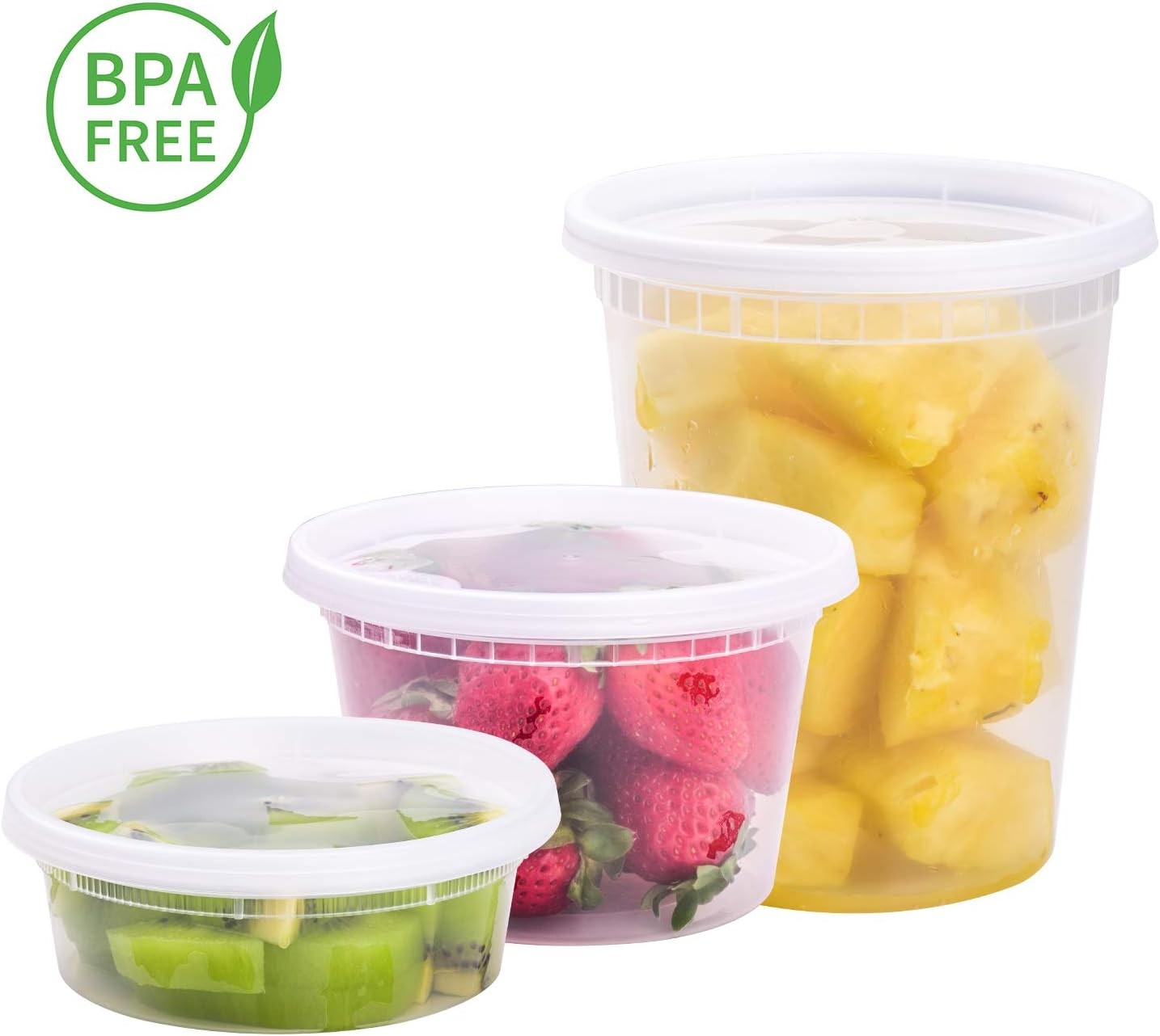 TashiBox [8 oz,16oz,32oz,48Sets,16Sets each size Plastic food storage containers gallery